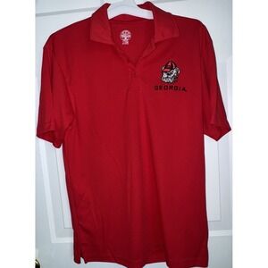 Georgia Bulldogs Polo Shirt Men's Size Small UGA Red Color
